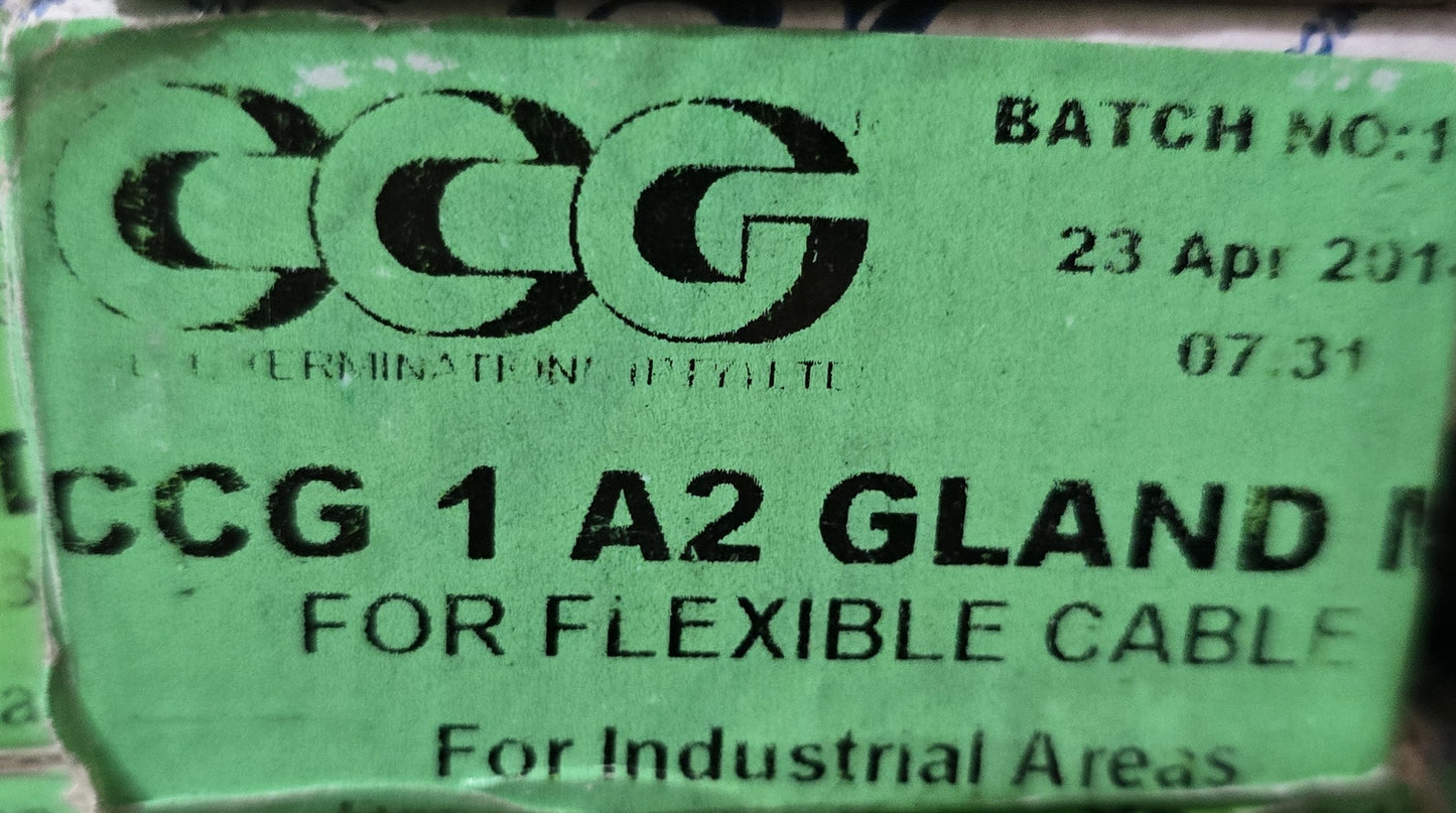 CCG 0535-0 CCG 0 A2 M20 x 1.5 Brass Nickel Cable Gland IP66/68 [10 Pack] (NEW)