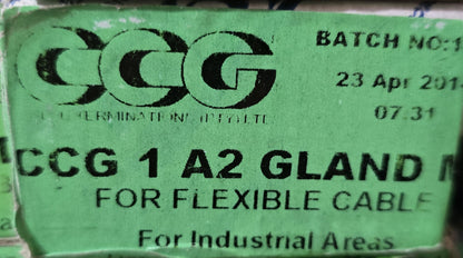 CCG 0535-0 CCG 0 A2 M20 x 1.5 Brass Nickel Cable Gland IP66/68 [10 Pack] (NEW)