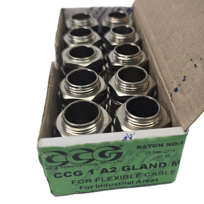 CCG 0535-0 CCG 0 A2 M20 x 1.5 Brass Nickel Cable Gland IP66/68 [10 Pack] (NEW)