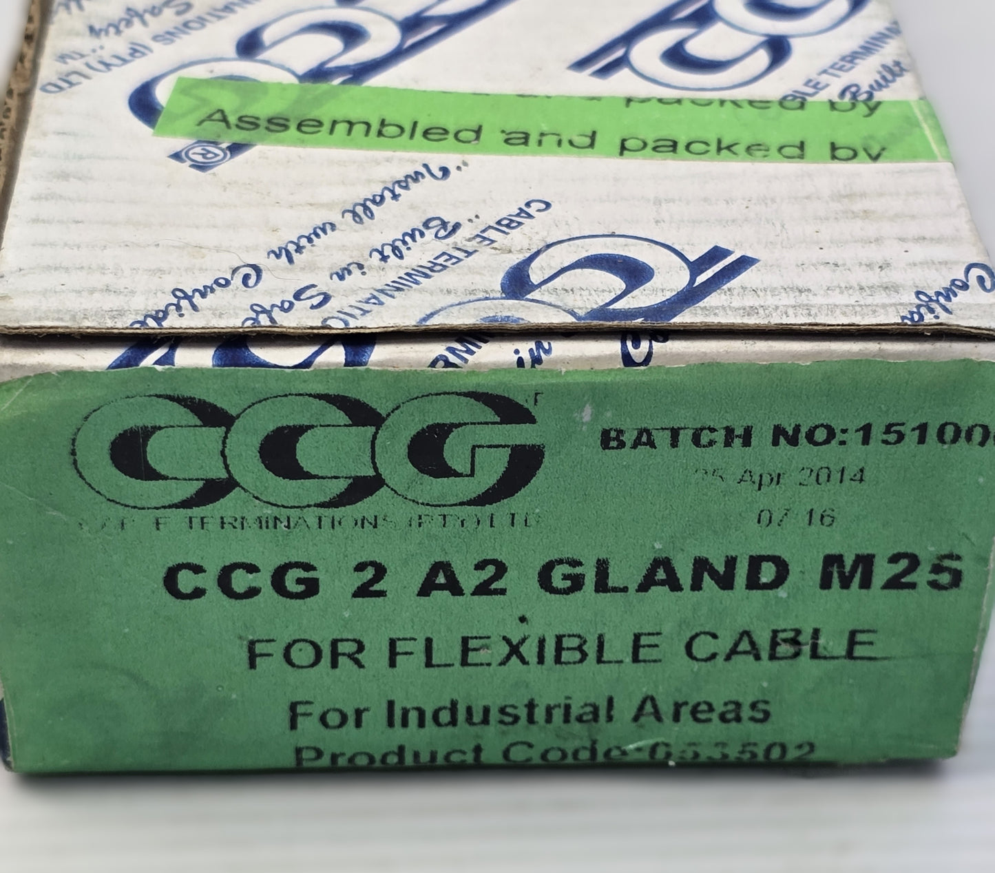 CCG 053502 CCG 2 A2 M25 x 1.5 Brass Nickel Cable Gland IP66/68 [10 Pack] (NEW)