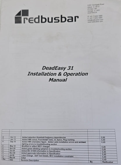 Redbusbar DeadEasy 31 3 Phase Busbar Voltage Tester Isolation Monitor (NEW)