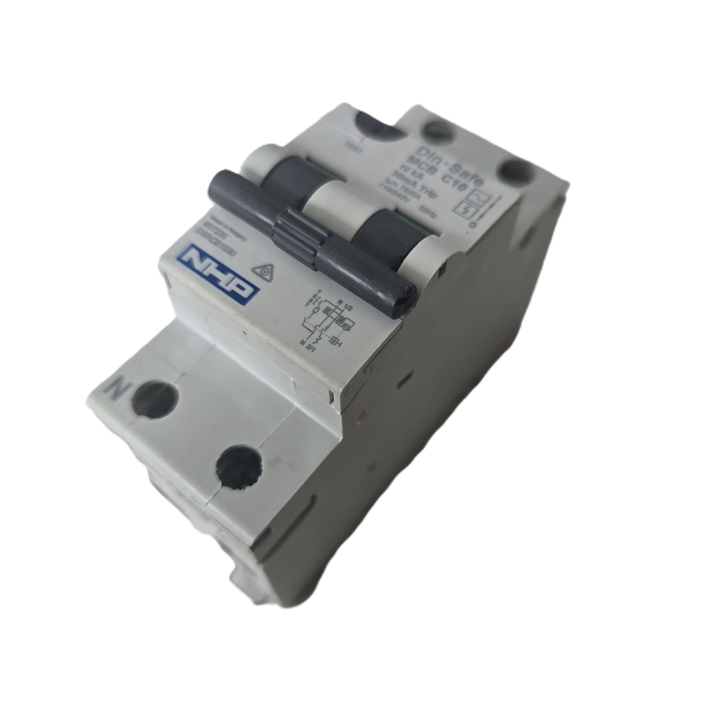 NHP-Terasaki DSRCB1030 Din-Safe RCBO 1P+N 10A 30mA 10kA C Curve (Spares Stock)