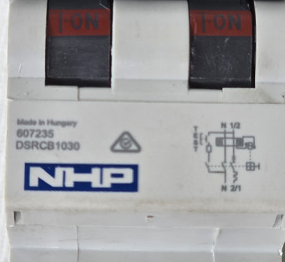 NHP-Terasaki DSRCB1030 Din-Safe RCBO 1P+N 10A 30mA 10kA C Curve (Spares Stock)