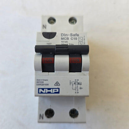 NHP-Terasaki DSRCB1030 Din-Safe RCBO 1P+N 10A 30mA 10kA C Curve (Spares Stock)