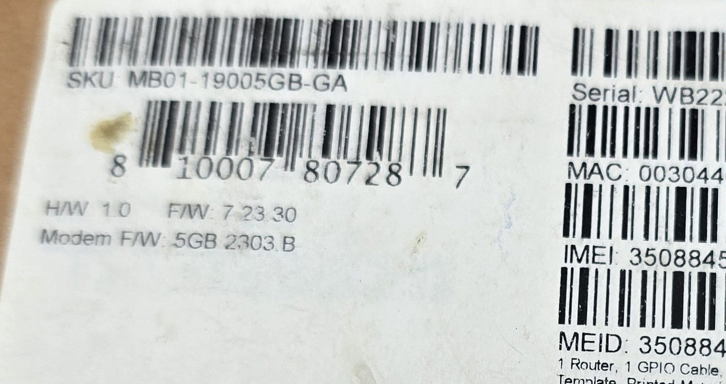 Cradlepoint R1900-5GB WiFi 6 5G Cellular Router MB01-19005GB-GA (New Opened)