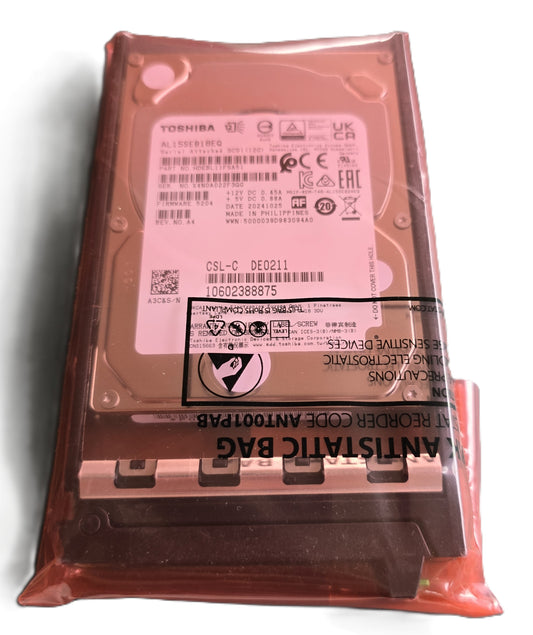 Toshiba AL15SEB18EQ 1.8TB 10K 2.5" SAS 12G HDD w/ Fujitsu Tray (NEW Sealed)