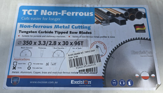 Excision S165 350mm TCT Saw Blade 96T S165 Non Ferrous Aluminium Cutting (NEW)