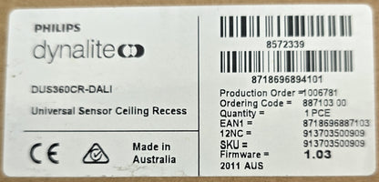 Philips DUS360CR-DALI Dynalite Ceiling Sensor Recess 88710300 (NEW In Box)