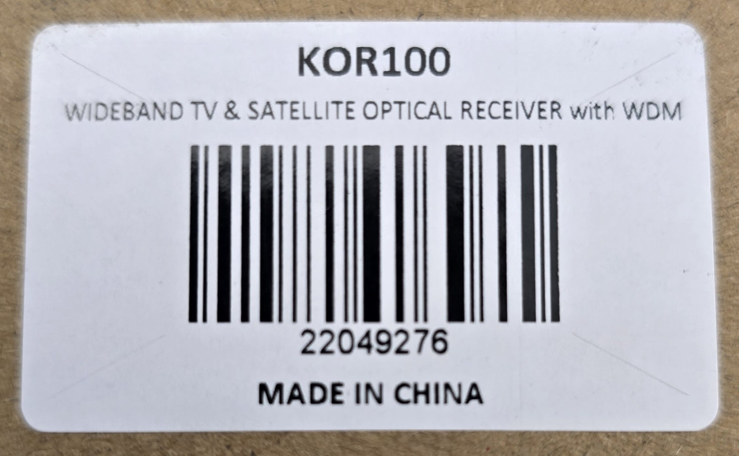 Kingray KOR100 Wideband TV & Satellite Optical Receiver WDM (NEW In Box)