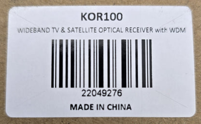 Kingray KOR100 Wideband TV & Satellite Optical Receiver WDM (NEW In Box)