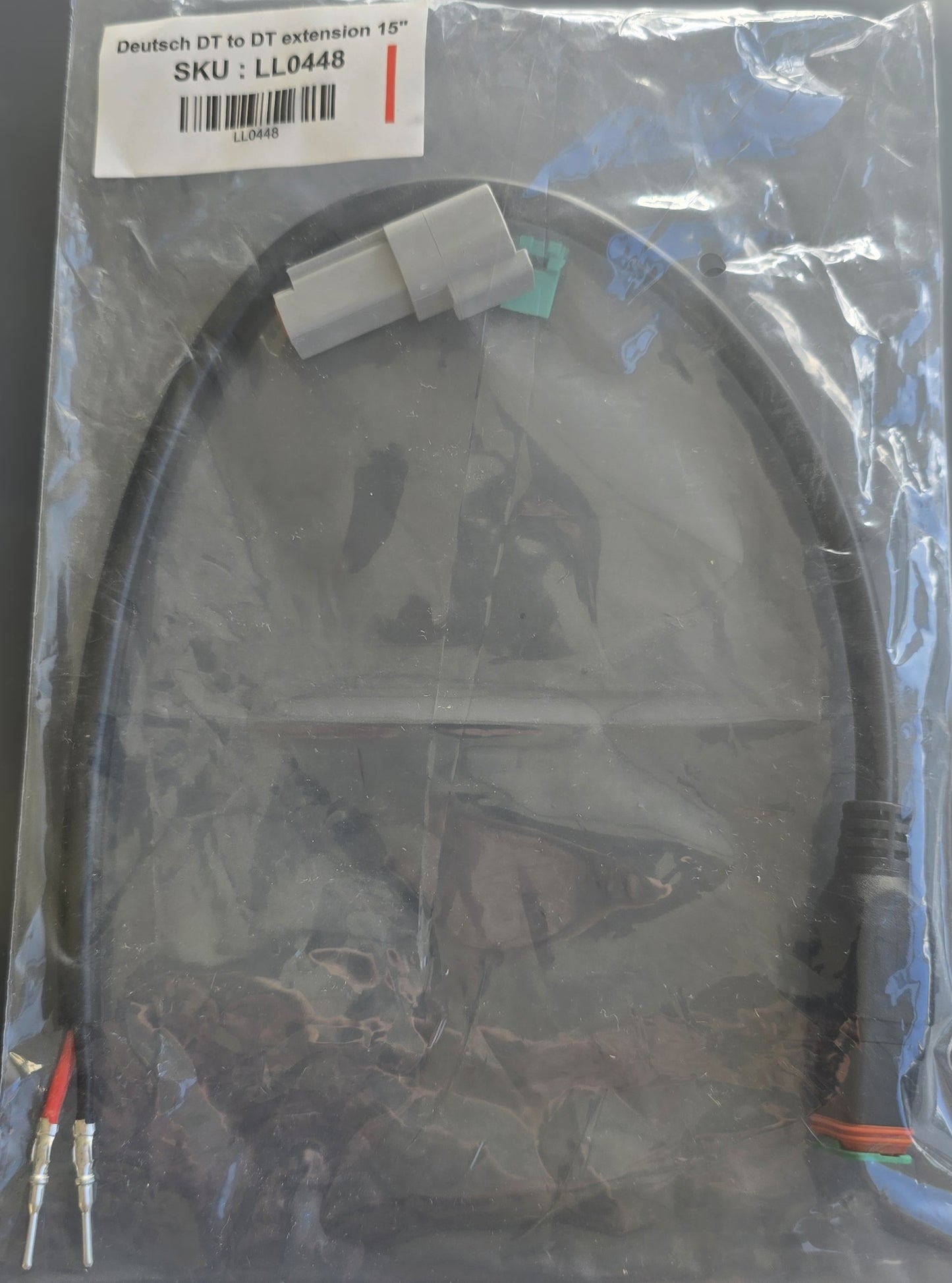 Larsen-Lights LL0448 2 Pin Deutsch DT Extension Cable 15in JD Tractor (NEW)