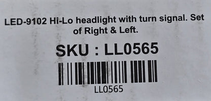 Larsen-Lights LL0565 LED-9102 Hi-Lo Headlight Set w Turn Signal (NEW In Box)