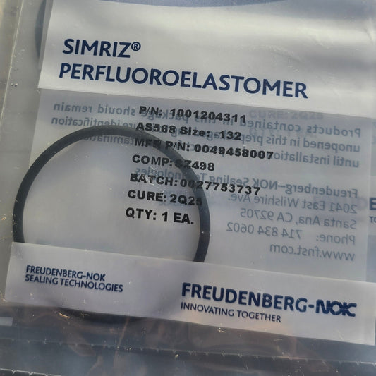 Freudenberg 1001204311 Simriz FFKM O-Ring 1.737" x 0.103" 80 Shore (NEW Sealed)
