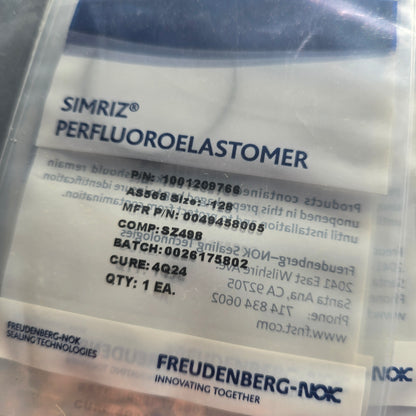Freudenberg 1001209766 Simriz FFKM O-Ring 1.487" x 0.103" 80 Shore (NEW Sealed)