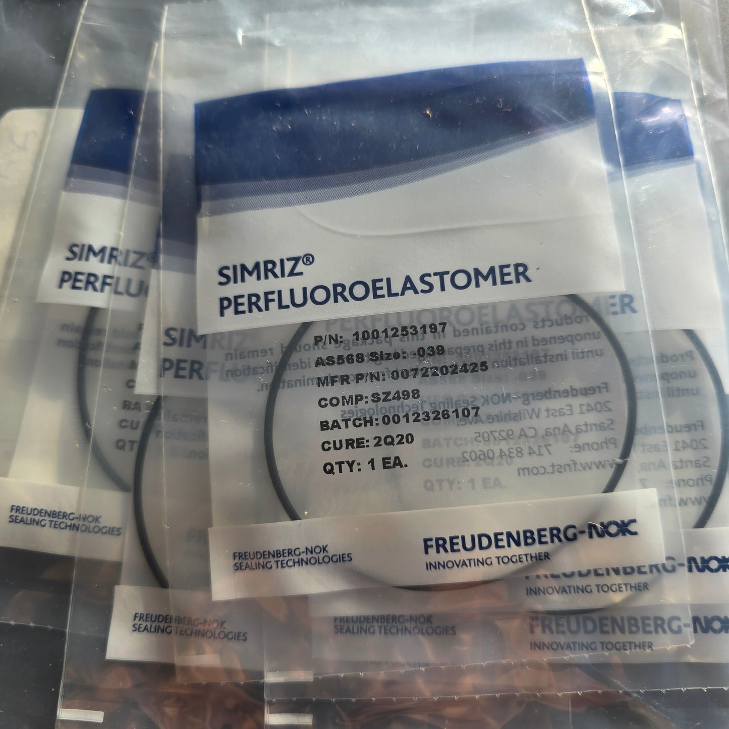 Freudenberg 1001253197 Simriz FFKM O-Ring 2.739" x 0.070" 80 Shore (NEW Sealed)