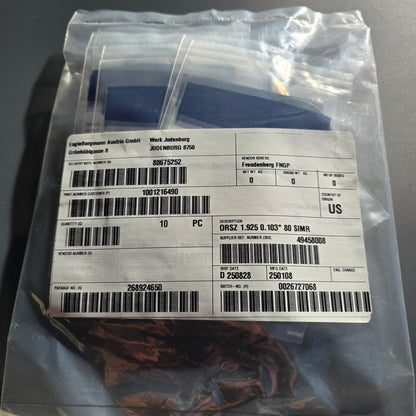 Freudenberg 1001216490 Simriz FFKM O-Ring 1.925" x 0.103" 80 Shore (NEW Sealed)