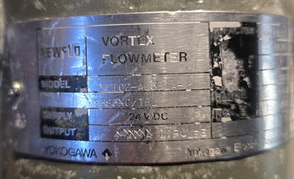 Yokogawa YF102-ALPB1A YEWFLO Vortex Flowmeter 24VDC 0-5m³/h Pulse (Used)