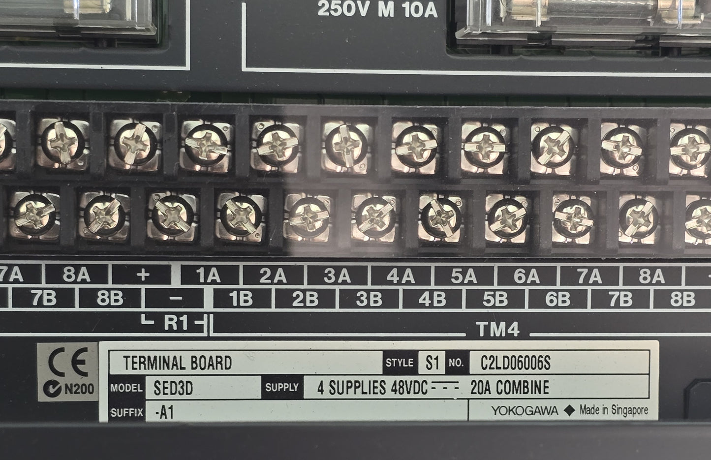 Yokogawa SED3D S1 A1 Terminal Board 4 Supplies 48VDC 20A Combine