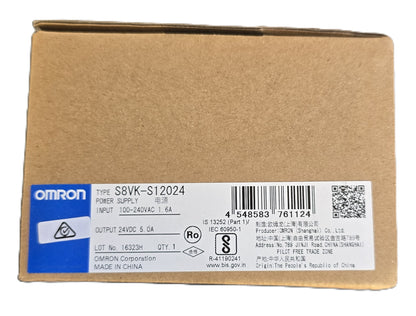 OMRON S8VK-S12024 24VDC 5A 120W DIN Rail Power Supply (NEW Sealed)