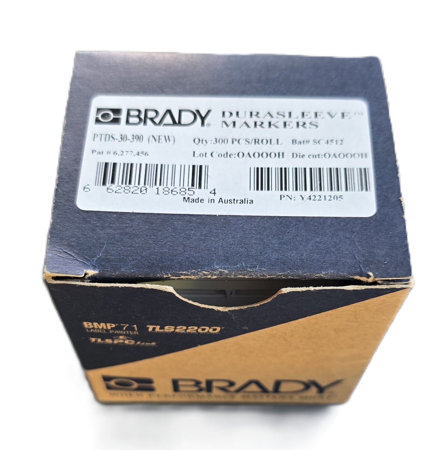 BRADY PTDS-30-390 DuraSleeve Wire Markers [Roll 300] (NEW In Box)