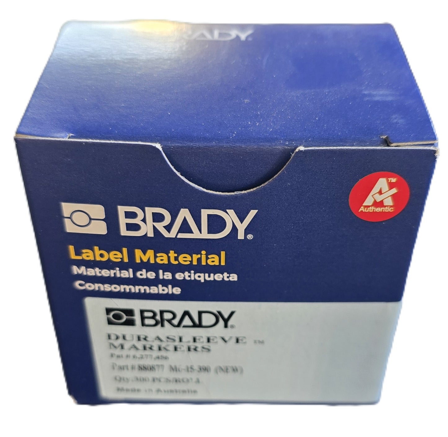 BRADY M6-15-390 Durasleeve Wire Marking Inserts 15x4mm [Box 300] (NEW In Box)