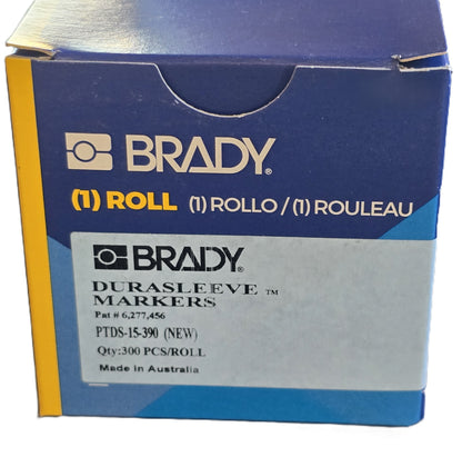 BRADY PTDS-15-390 Durasleeve Wire Markers 15mm Labels [Box 300] (NEW In Box)
