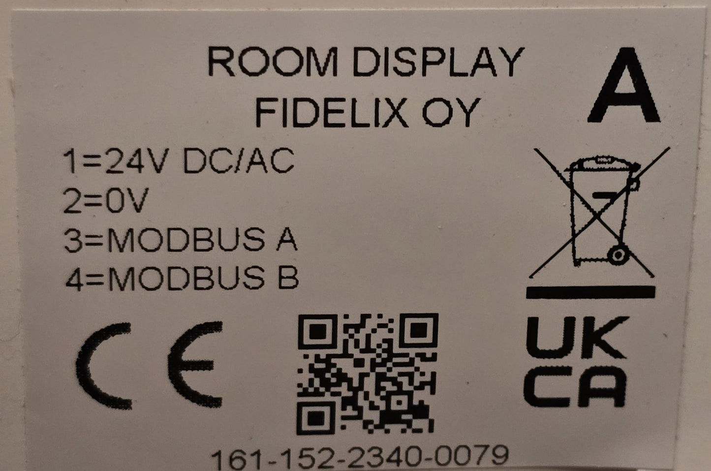 FIDELIX FX-RP-A multiDISPLAY (A) Room terminal 3.5″ touchscreen (NEW In Box)