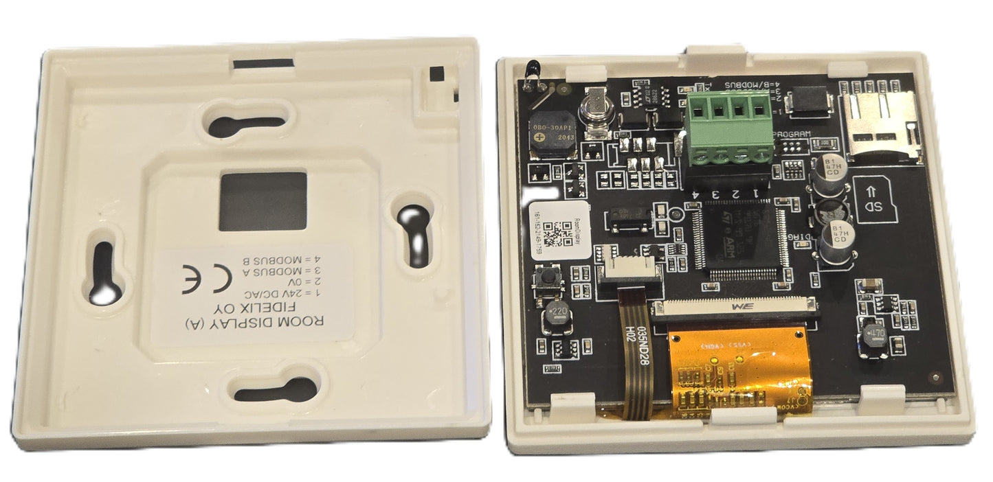 Fidelix FX-RP-C multiDISPLAY 3.5" Touchscreen Modbus Room Panel (USED No Acc)