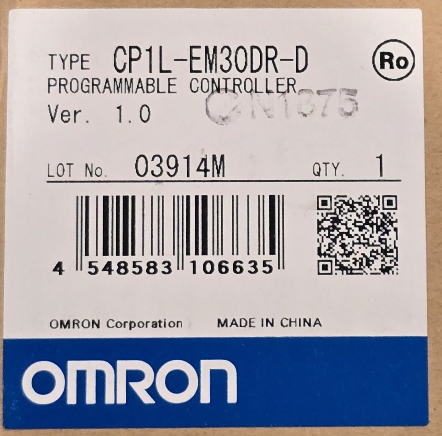 OMRON CP1L-EM30DR-D SYSMAC PLC Programmable Controller (New Opened)