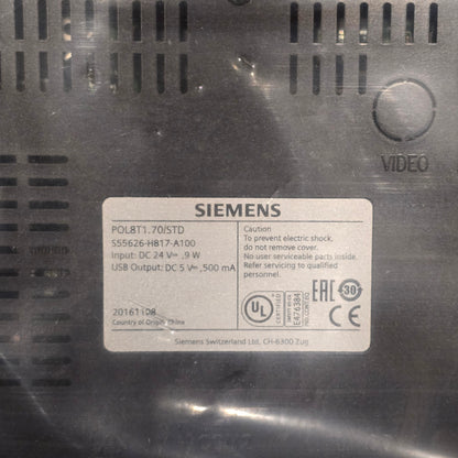 Siemens S55626-H817-A100 POL8T1.70/STD Climatix 7" Touch Panel HMI (New Opened)