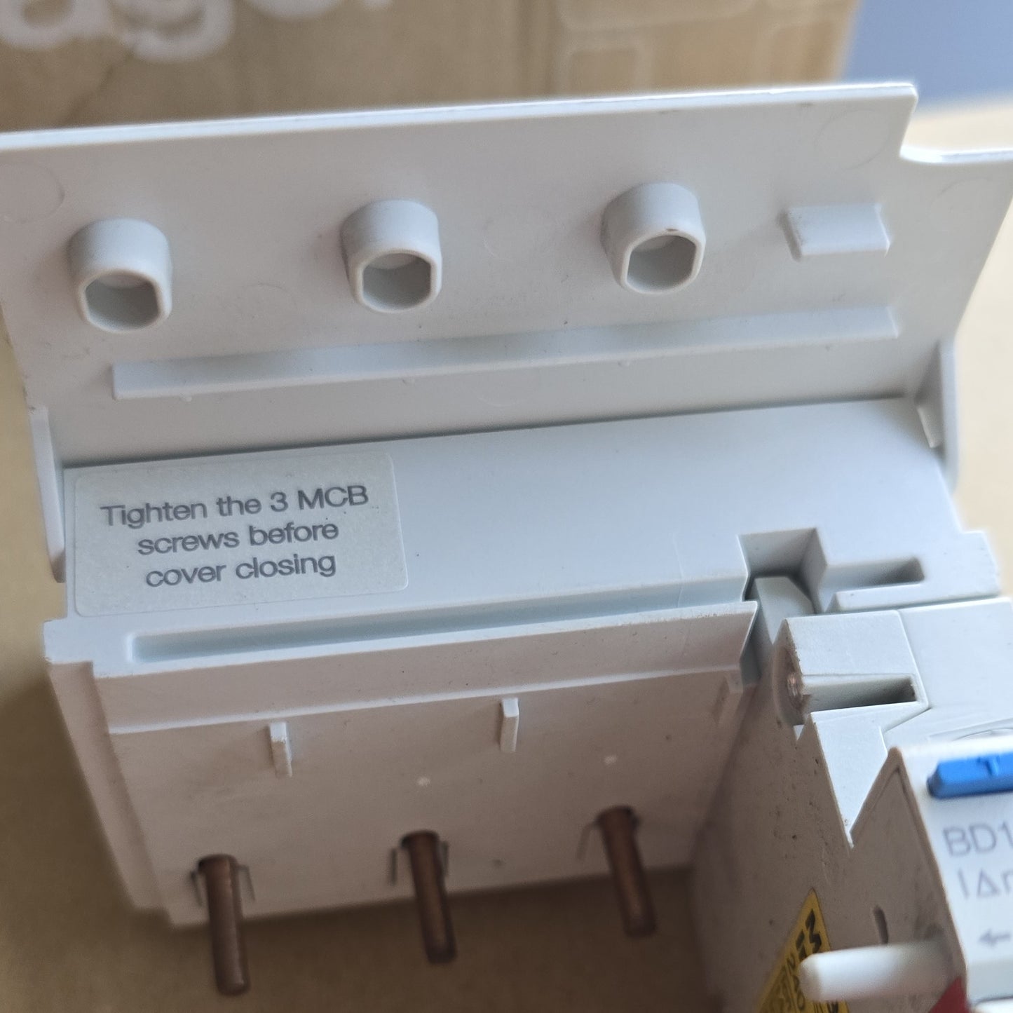 Hager BD163T RCD Add-On Block 3P 63A 30mA Type A 1 Module (Spares Stock)
