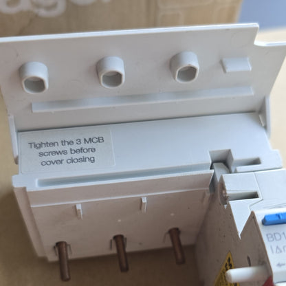 Hager BD163T RCD Add-On Block 3P 63A 30mA Type A 1 Module (Spares Stock)