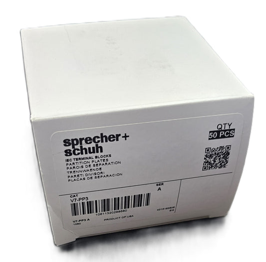 Sprecher+Schuh V7-PP3 Partition Plate V7 Terminal Blocks [Box 50] (NEW In Box)