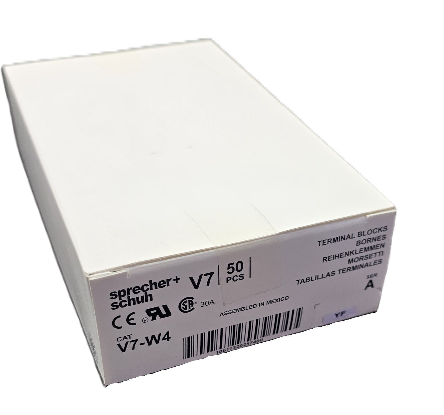 Sprecher+Schuh V7-W4 4mm Screw Terminal Block Grey [Box 50] (NEW In Box)