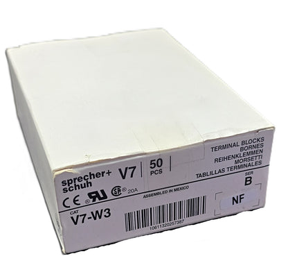 Sprecher+Schuh V7-W3 2.5mm Screw Terminal Block Grey [Box 50] (NEW In Box)