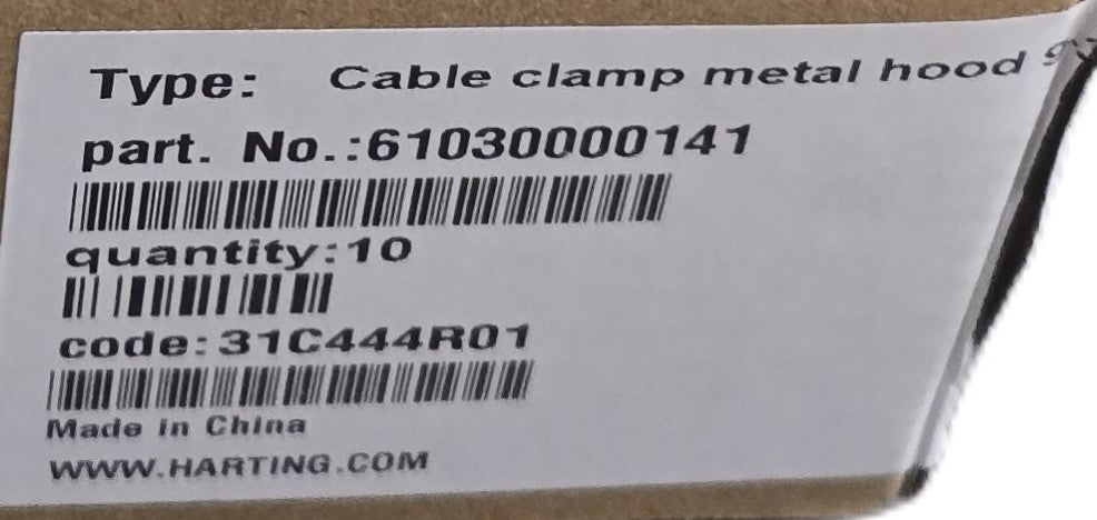 Harting 61030000141 [10 Pack] Cable Clamp Metal Hood 9-37P 5-7mm (NEW Sealed)