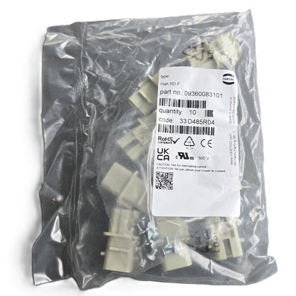 Harting 09360083101 [Pack 10] Han 8D Female Crimp 8 Pole Connector (NEW Sealed)