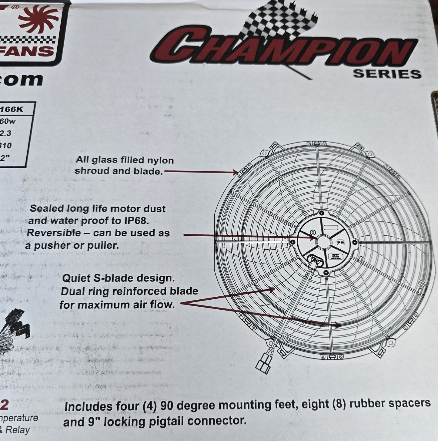 Maradyne A11-1036 M142K Electric Engine Cooling Fan 12V 225W (NEW In Box)
