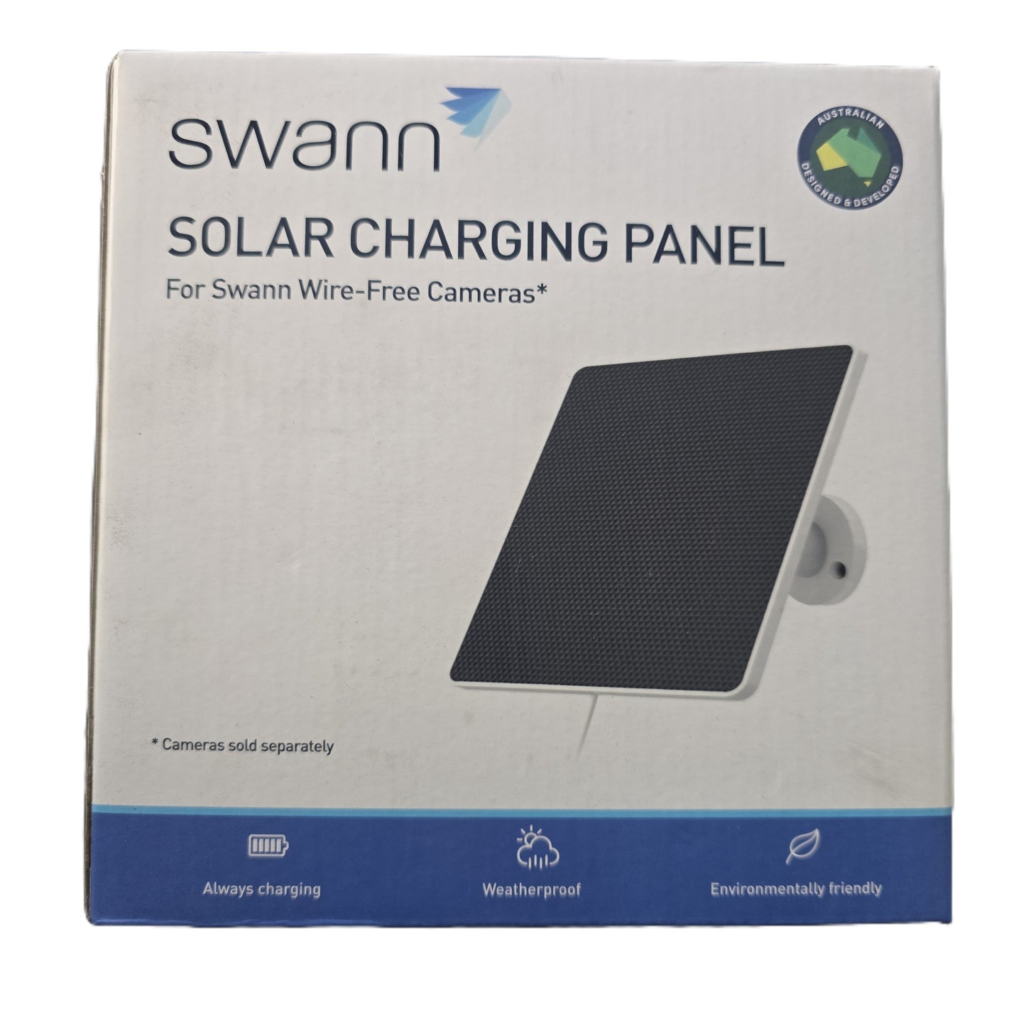 Swann SWIFI-SOLAR5 Solar Charging Panel for Wire-Free Cameras (NEW Sealed)