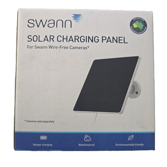 Swann SWIFI-SOLAR5 Solar Charging Panel for Wire-Free Cameras (NEW Sealed)