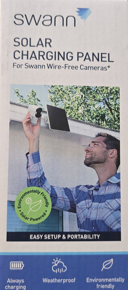 Swann SWIFI-SOLAR5 Solar Charging Panel for Wire-Free Cameras (NEW Sealed)