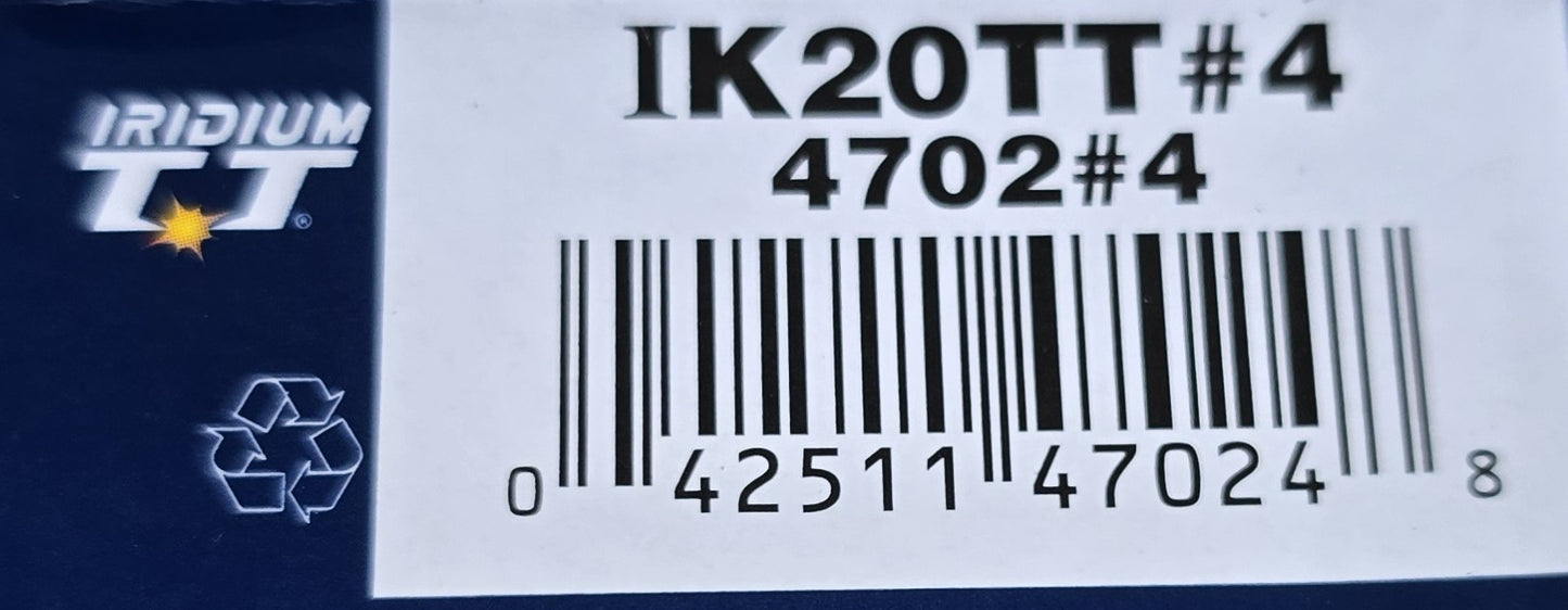 Denso IK20TT#4 4702 Iridium TT Spark Plugs 4 Pack Genuine DENSO (NEW In Box)