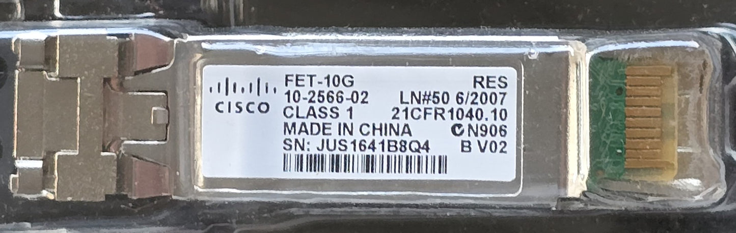 Cisco FET-10G 10-2566-02 10G Fabric Extender SFP+ Transceiver 850nm (New)