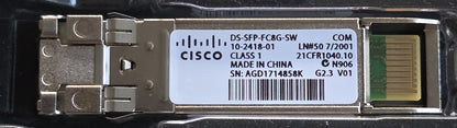 Cisco DS-SFP-FC8G-SW 8G Fibre Channel SFP+ SW 850nm Transceiver (New)