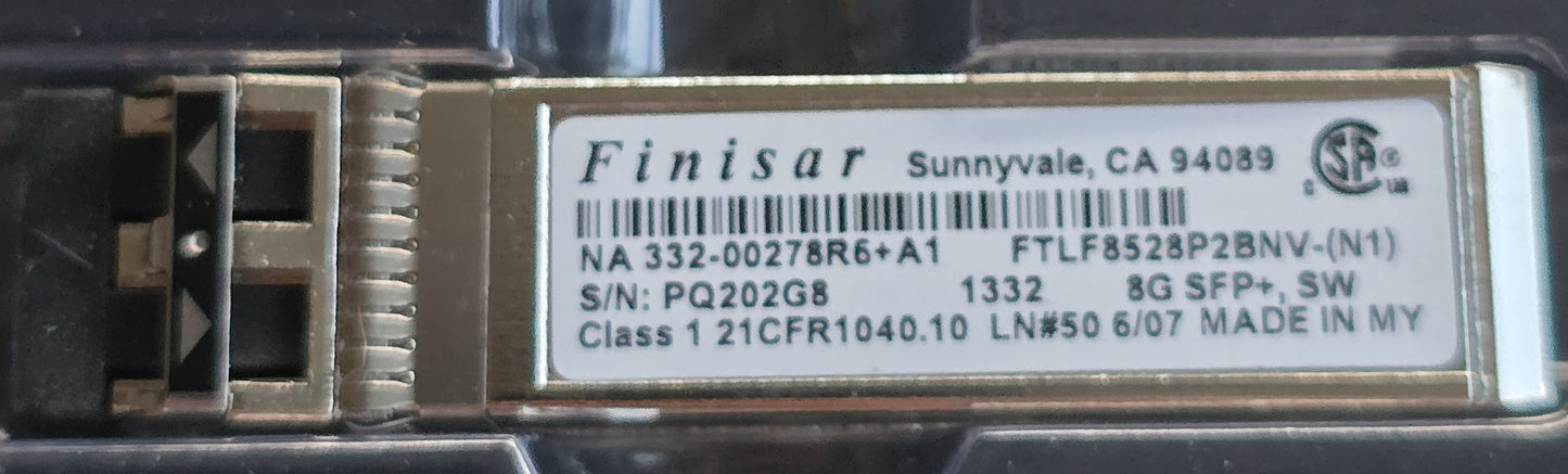 Finisar FTLF8528P2BNV-(N1) 8G Fibre Channel SFP+ SW 850nm Transceiver (New)