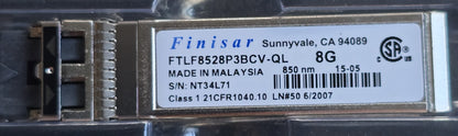 Finisar FTLF8528P3BCV-QL 8G Fibre Channel SFP+ SW 850nm Transceiver (New)