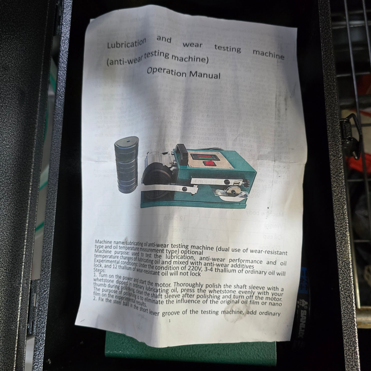 Timken-Style AW Lubricant Friction & Wear Testing Machine (NEW In Box)