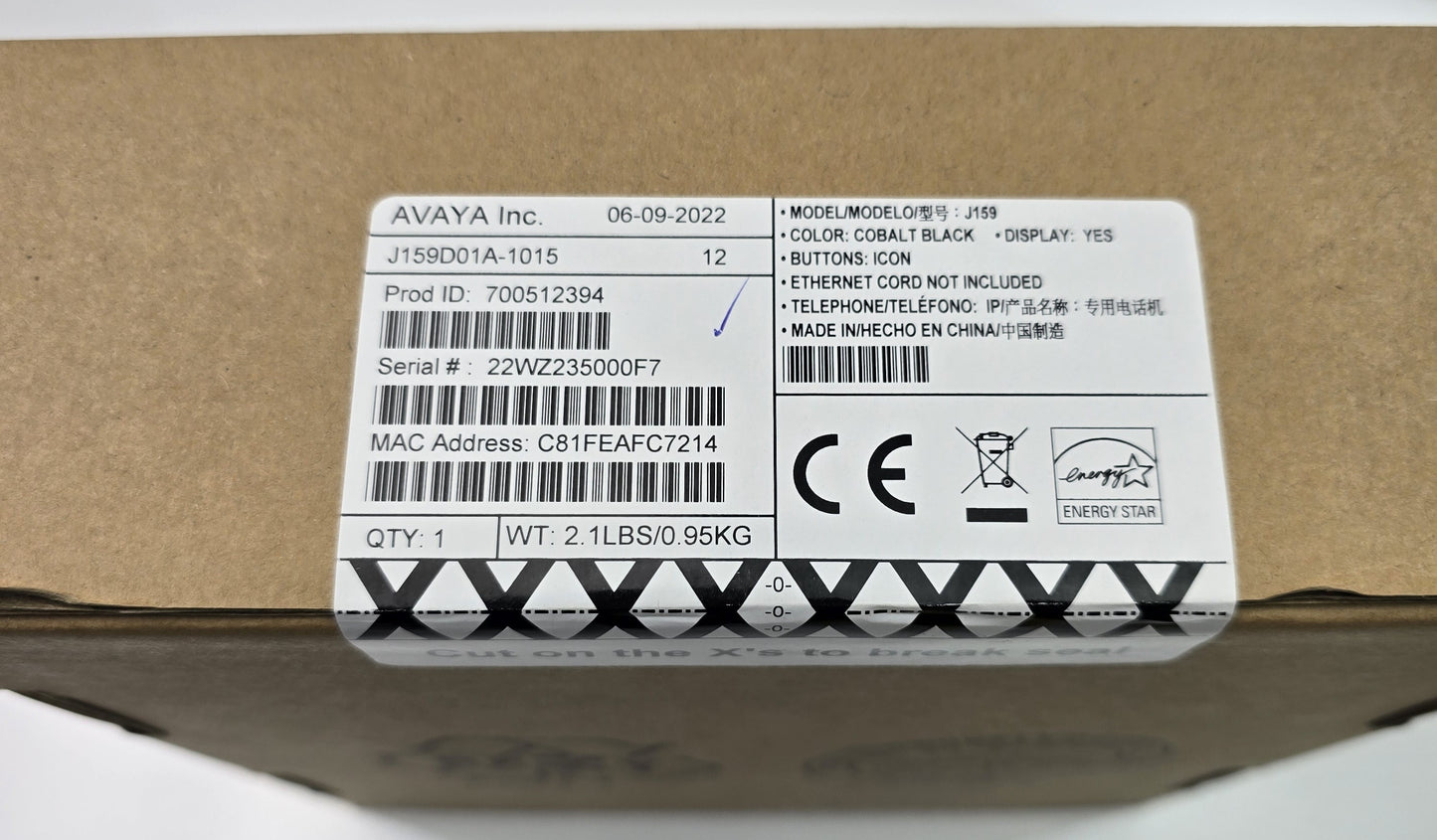 Avaya J159D01A-1015 700512394 IP Phone Dual-Display Gb SIP Phone (NEW Sealed)