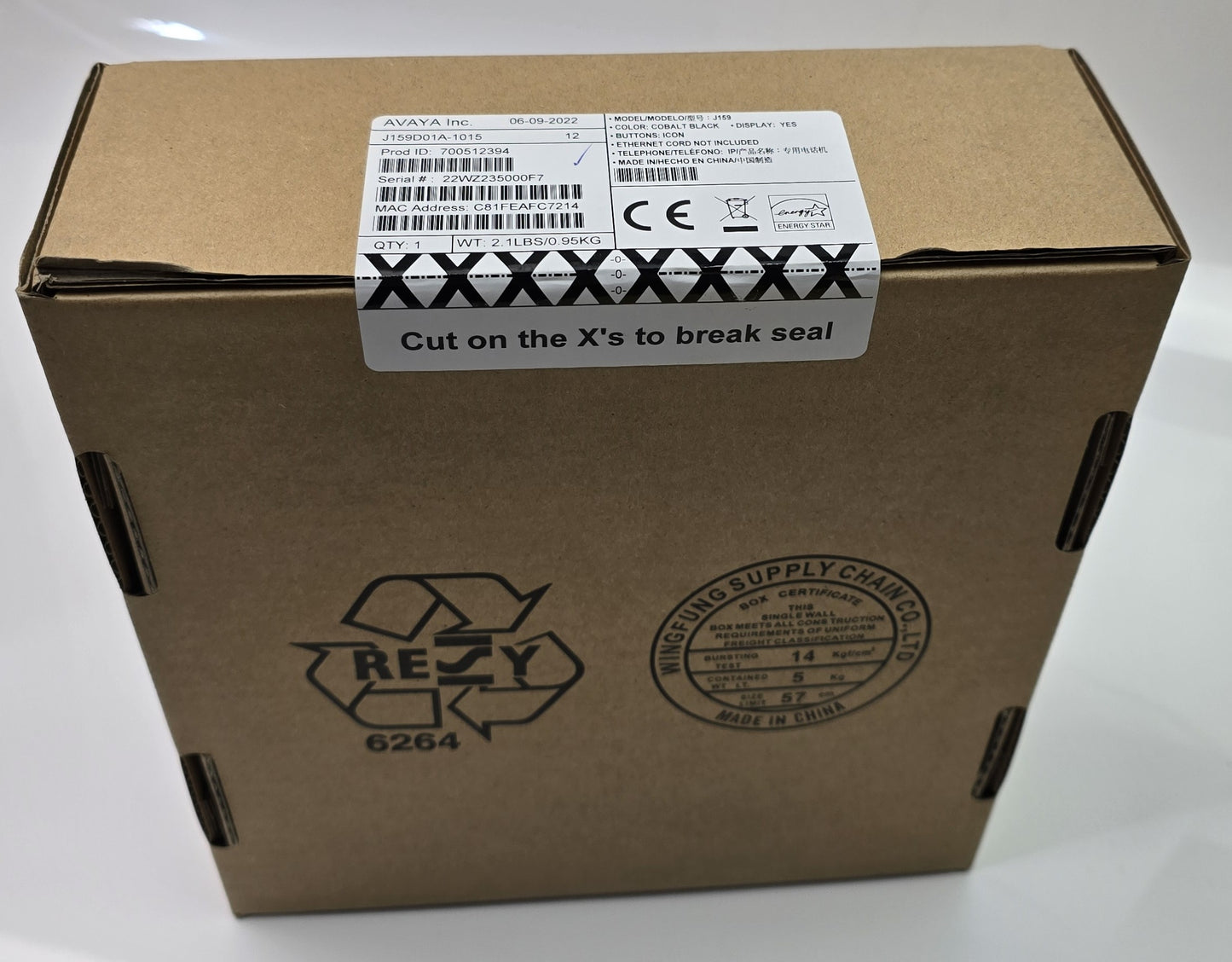 Avaya J159D01A-1015 700512394 IP Phone Dual-Display Gb SIP Phone (NEW Sealed)