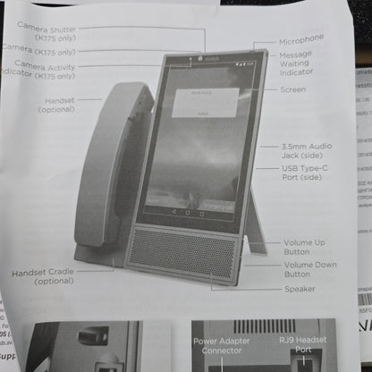 Avaya K175D02B-1015 700513905 Vantage Android Touchscreen IP Phone (New Opened)
